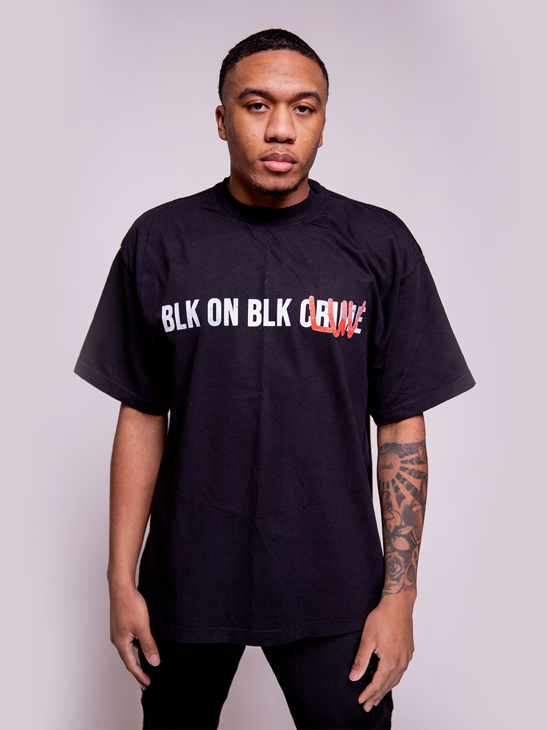 Blk on Blk Luv Boxy Tee
